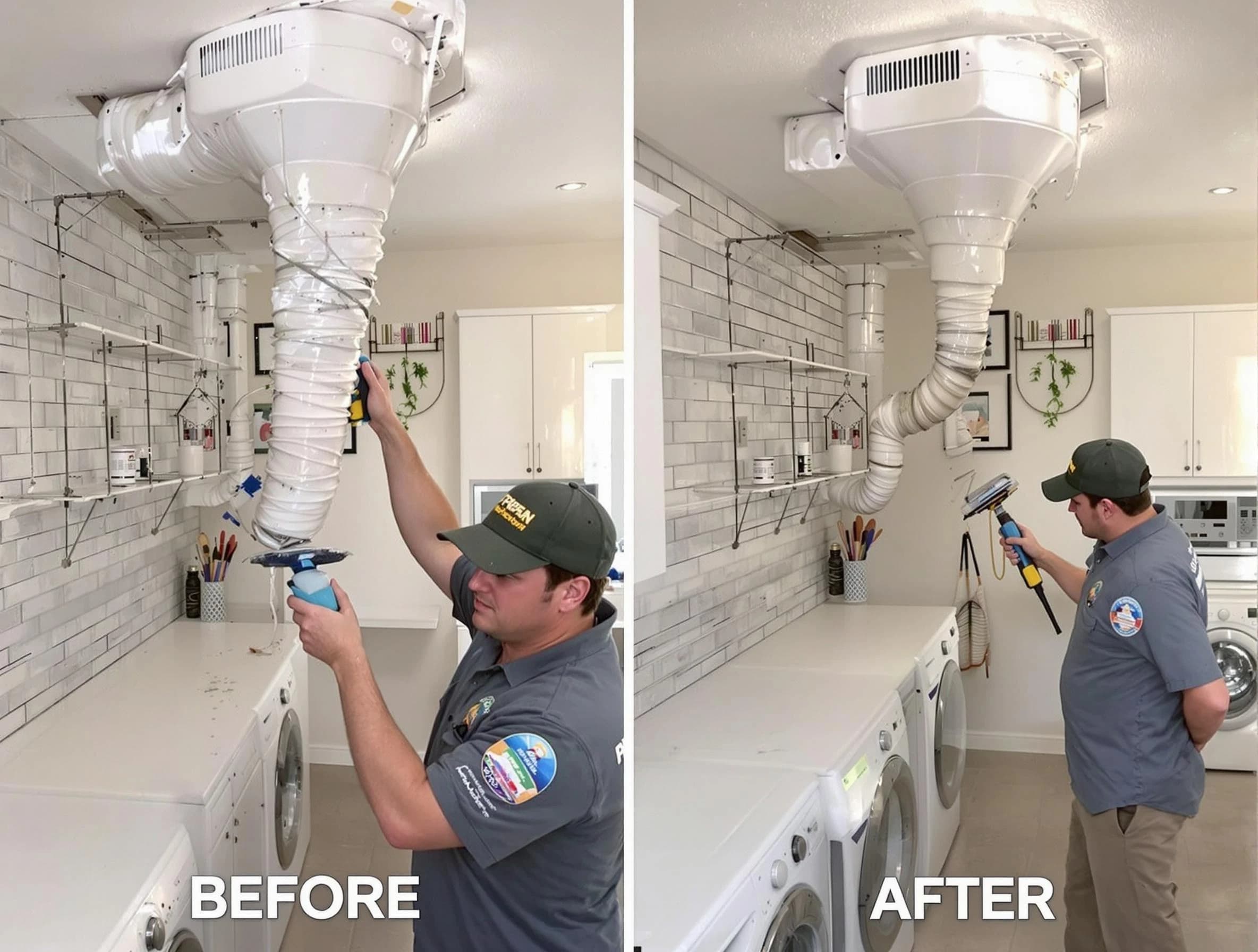 Professional dryer exhaust vent cleaning by Lakeside Dryer Vent Cleaning in Lakeside