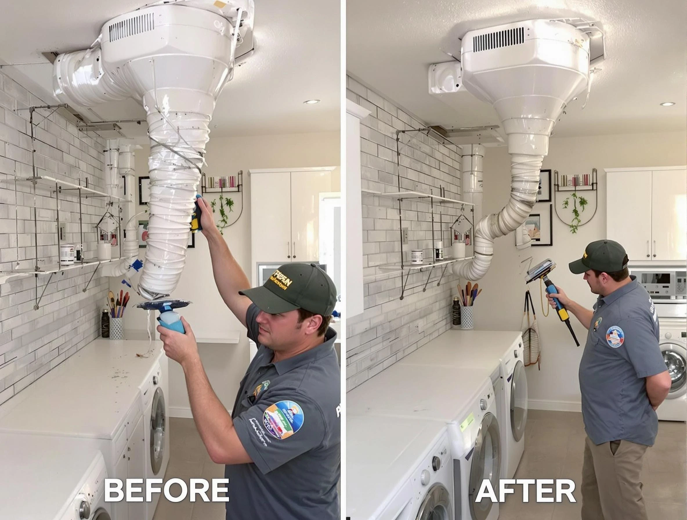 Professional dryer exhaust vent cleaning by Lakeside Dryer Vent Cleaning in Lakeside