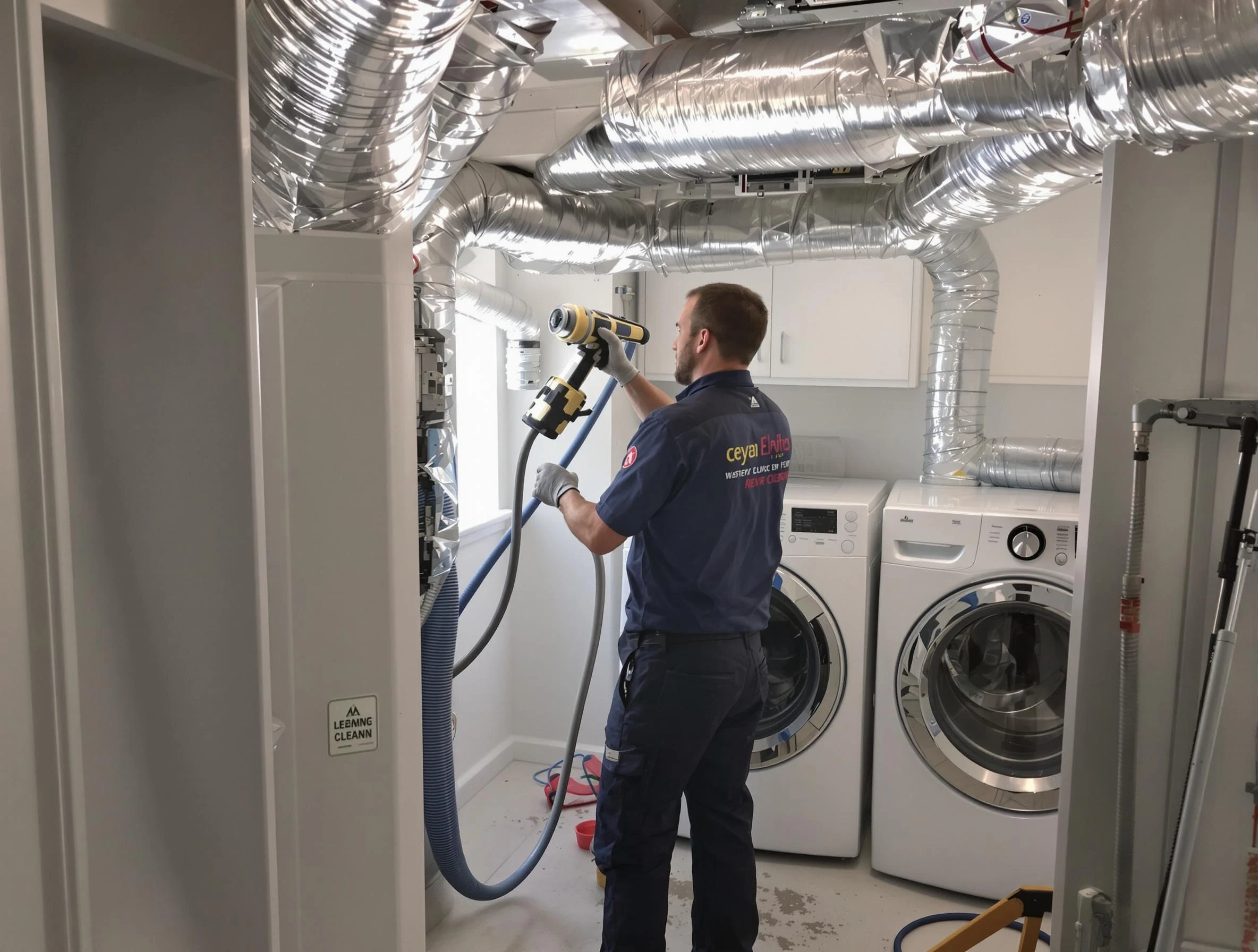 Lakeside Dryer Vent Cleaning specialist using advanced equipment for thorough duct cleaning in Lakeside